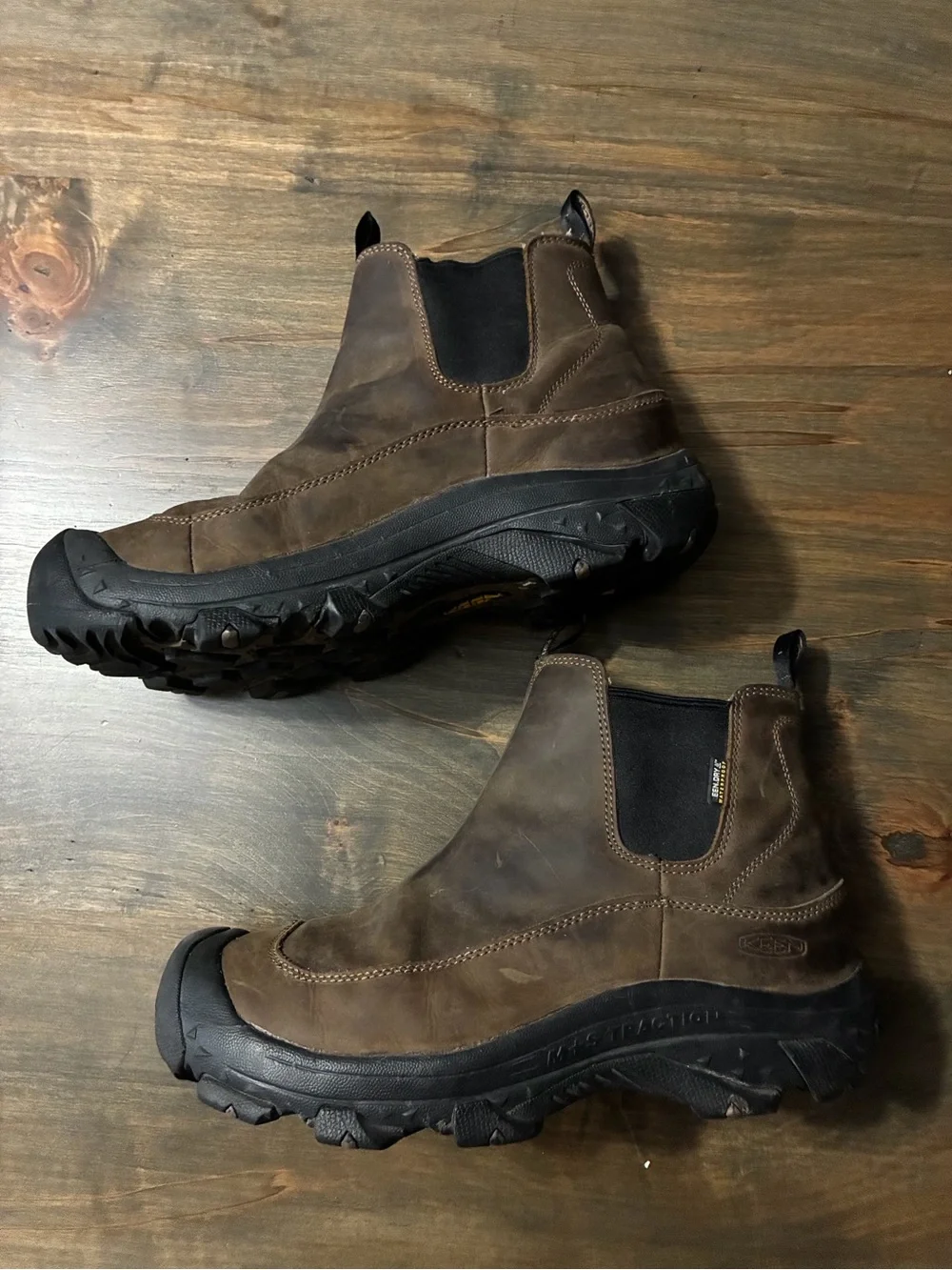 Keen Brown Slip-On Chelsea Work Boots